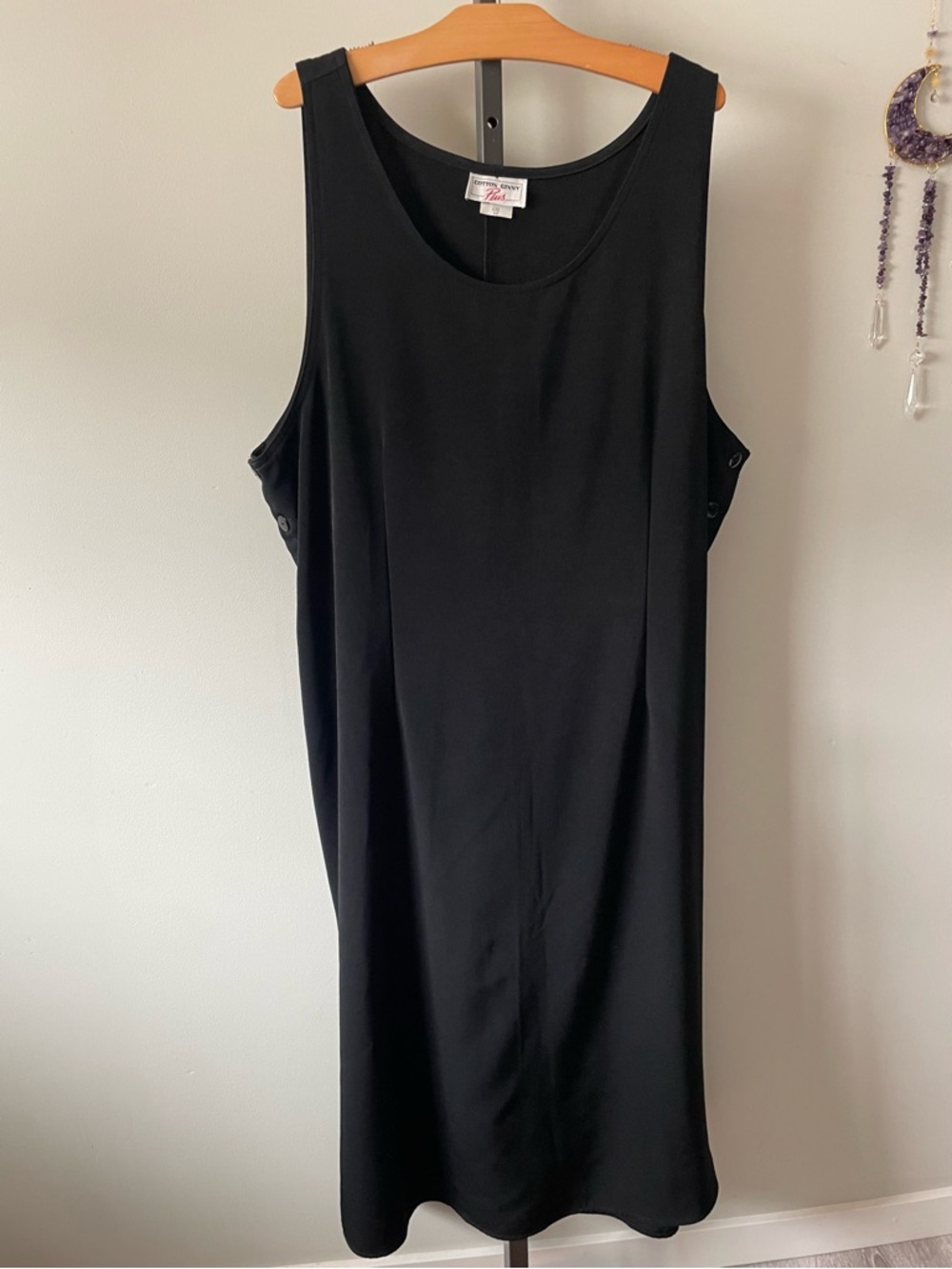 Vintage Black Sleeveless Maxi Dress
